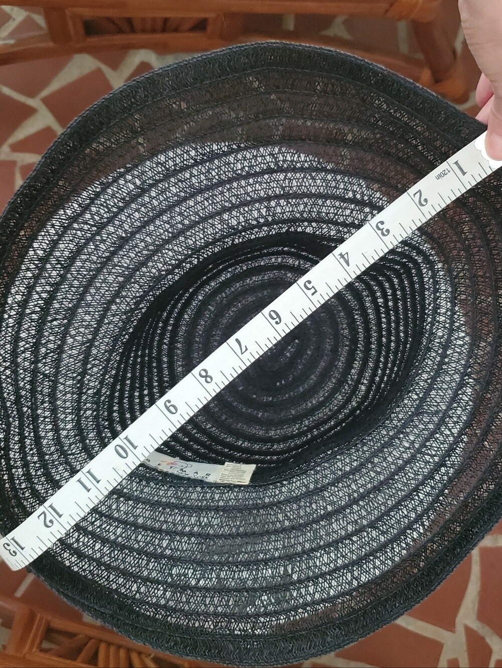 Vintage Betmar Black Paper Wide Brim Floppy Sun Hat - Picture 9 of 9